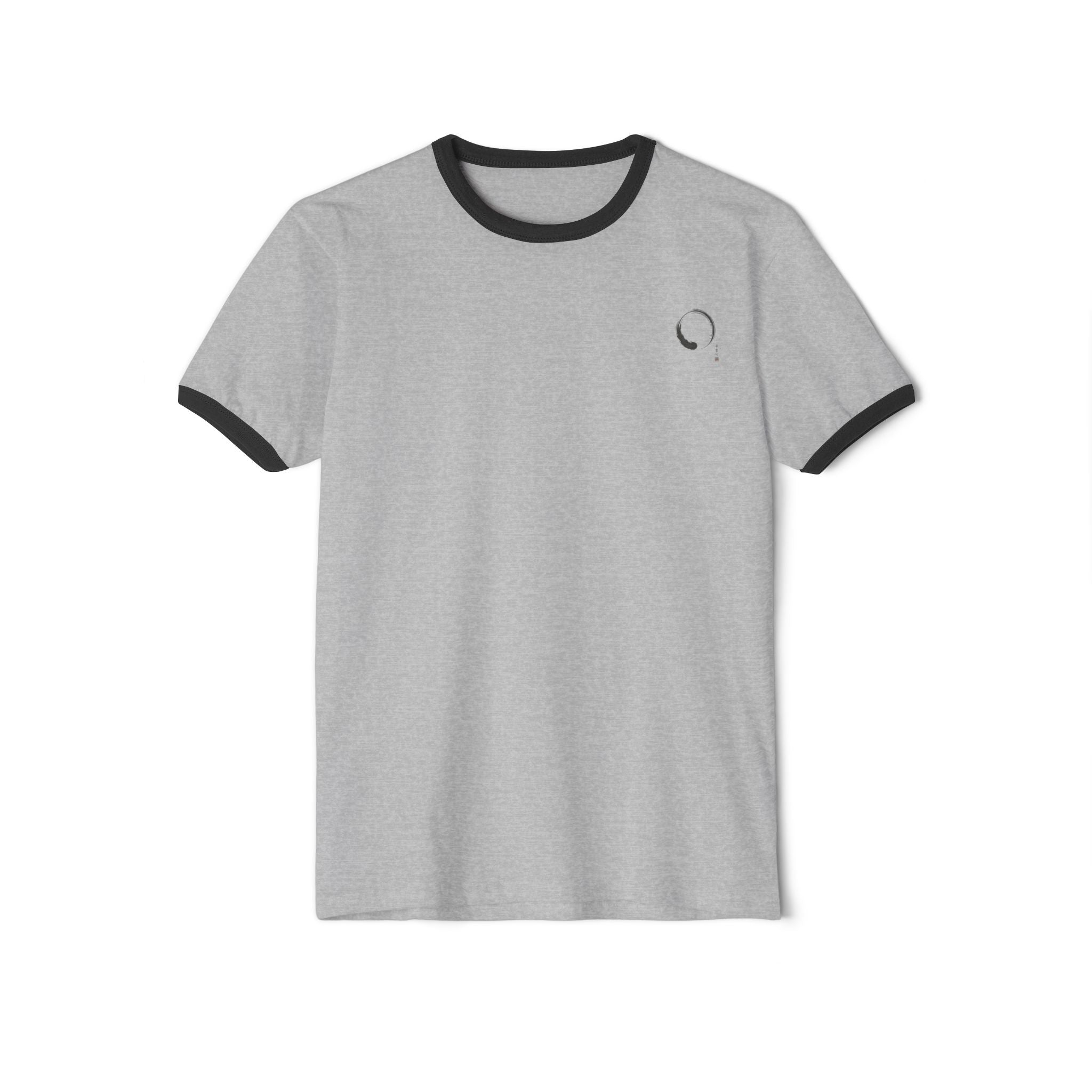 Zen Enso Ringer T-Shirt — Minimal Brush Circle Graphic