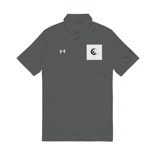 Embroidered Nautical Wave Polo Shirt - Men's Performance Golf & Casual