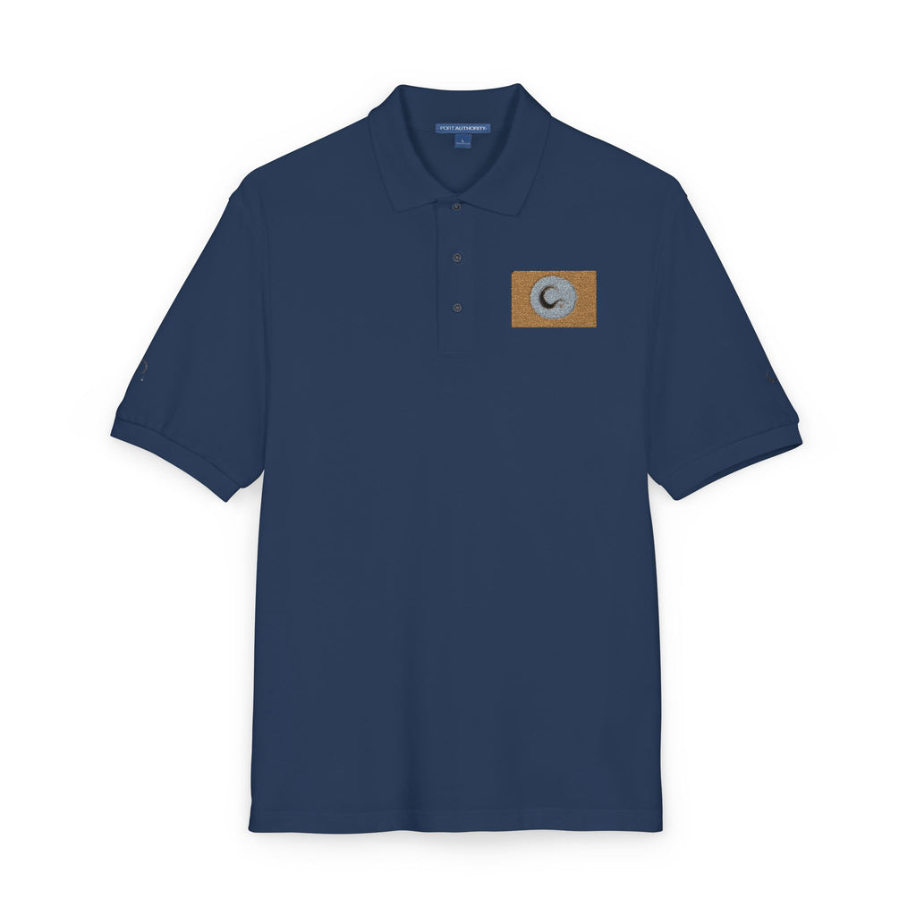 Embroidered Gold Flag Polo — Classic Golf & Casual Shirt