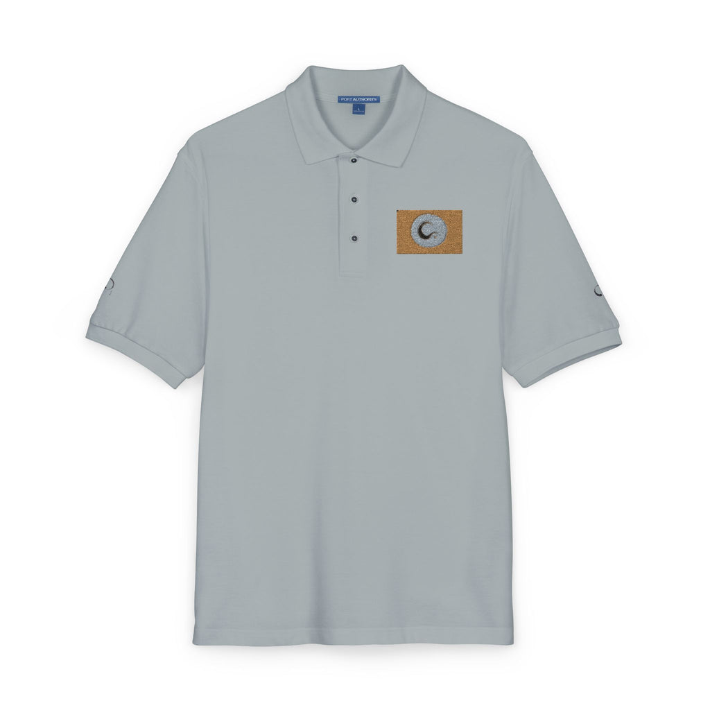 Embroidered Gold Flag Polo — Classic Golf & Casual Shirt
