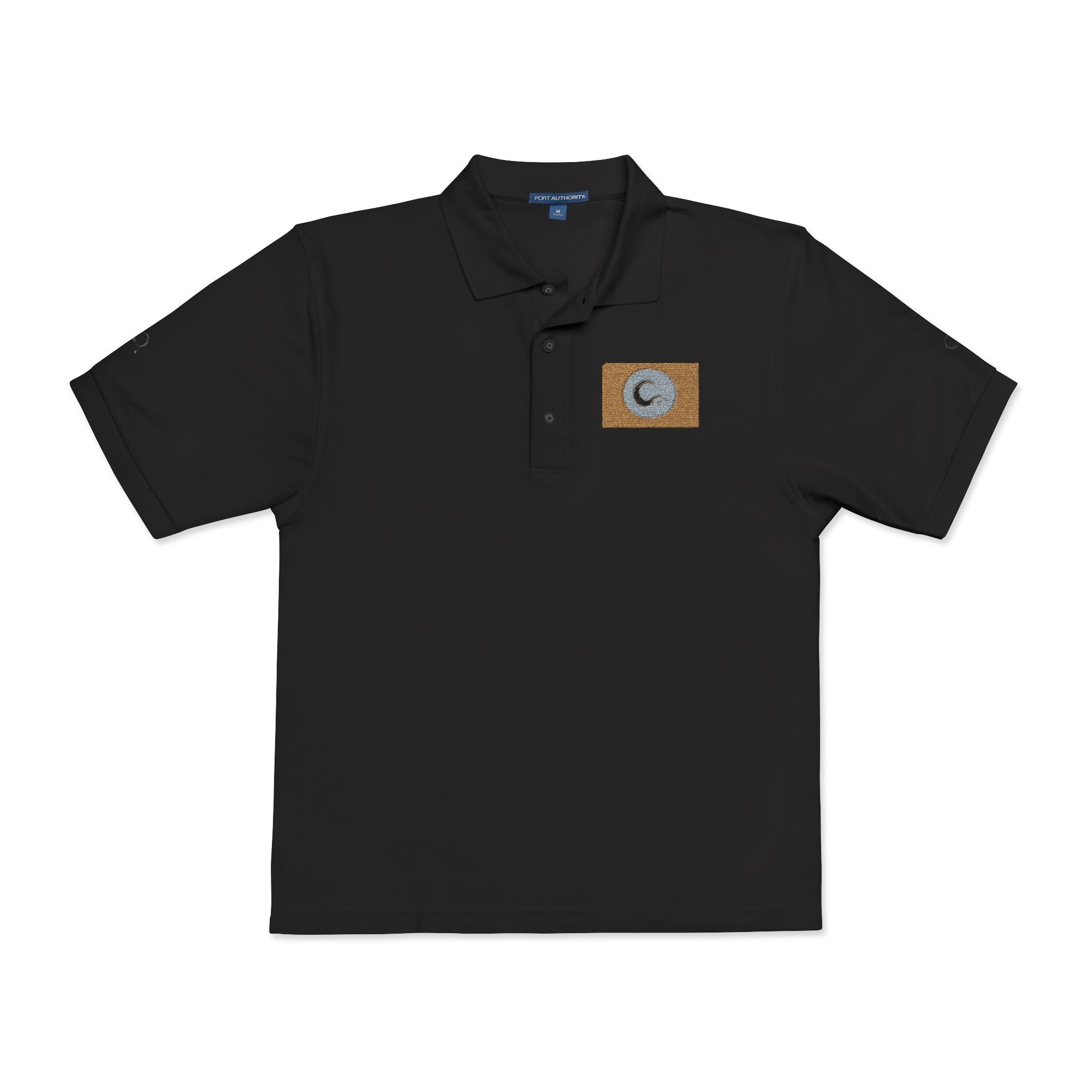 Embroidered Gold Flag Polo — Classic Golf & Casual Shirt