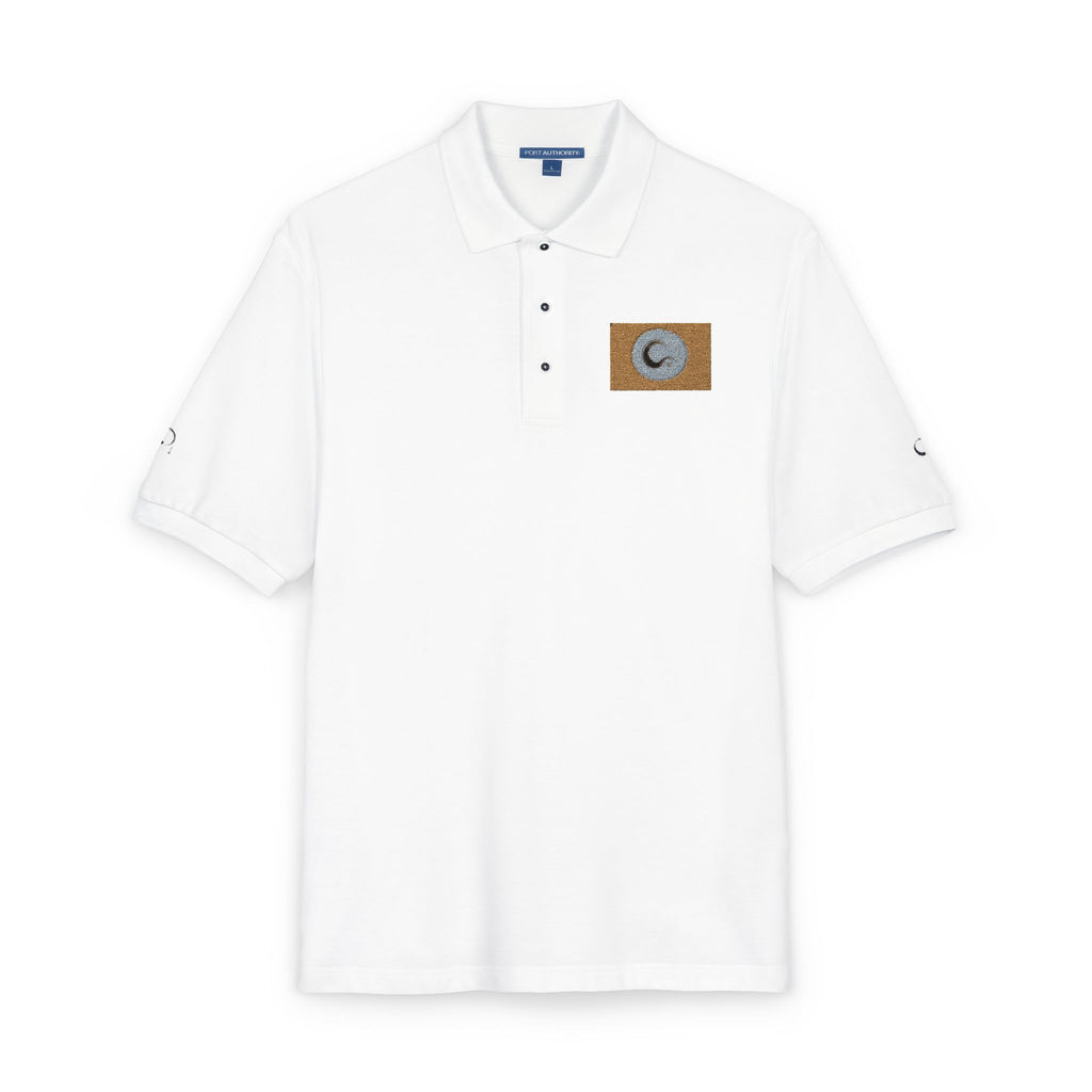 Embroidered Gold Flag Polo — Classic Golf & Casual Shirt