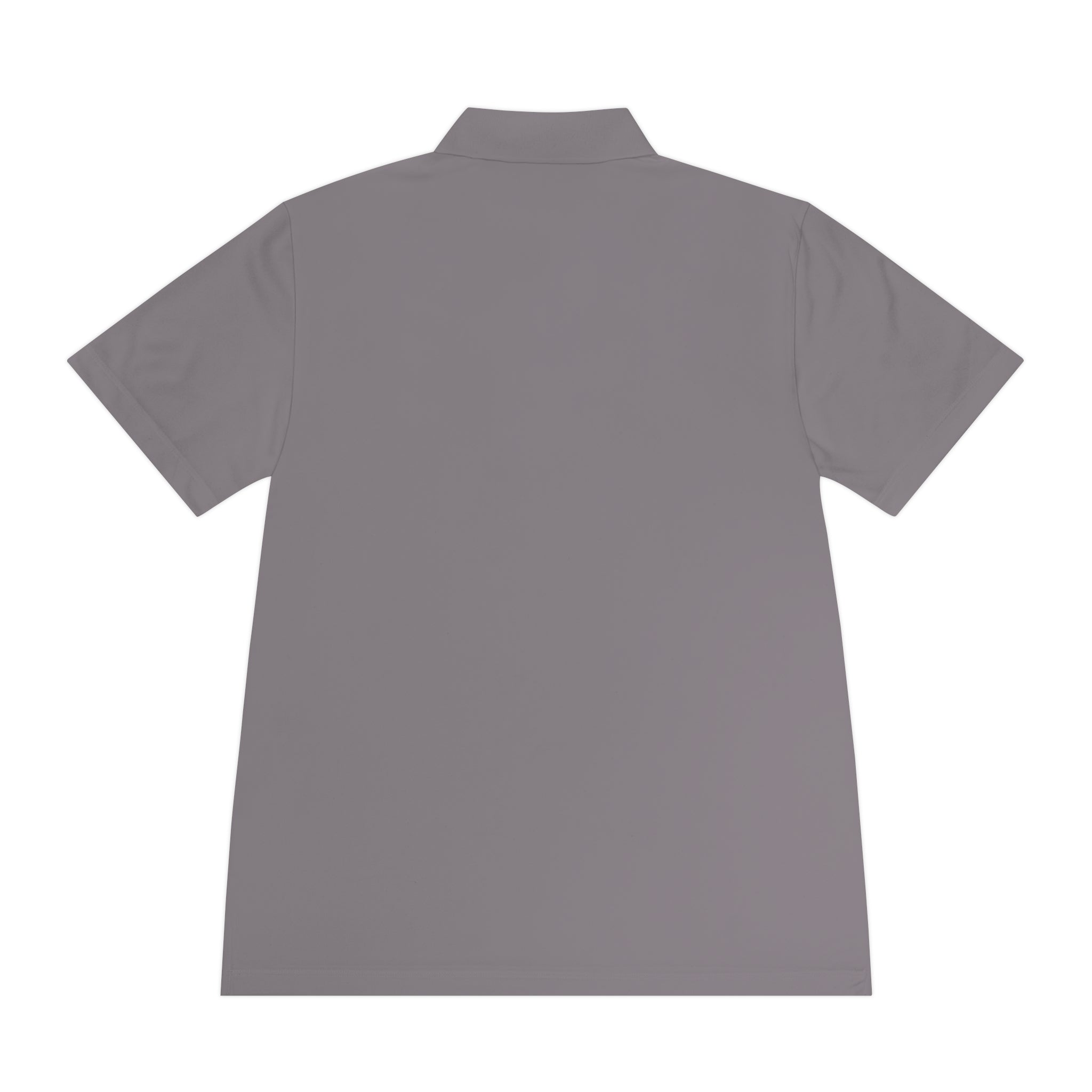 Men's White Sport Polo with Minimal Circular Logo — Athletic Casual Golf Shirt