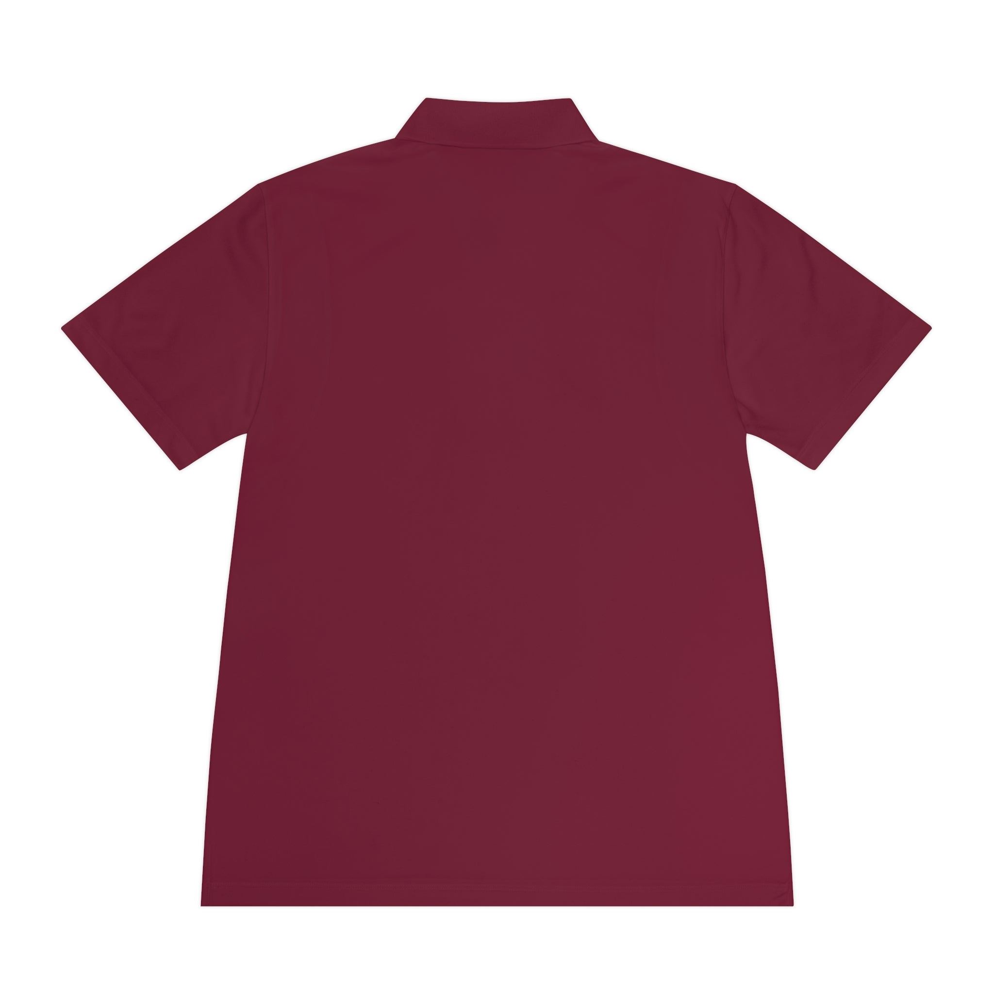 Men's White Sport Polo with Minimal Circular Logo — Athletic Casual Golf Shirt